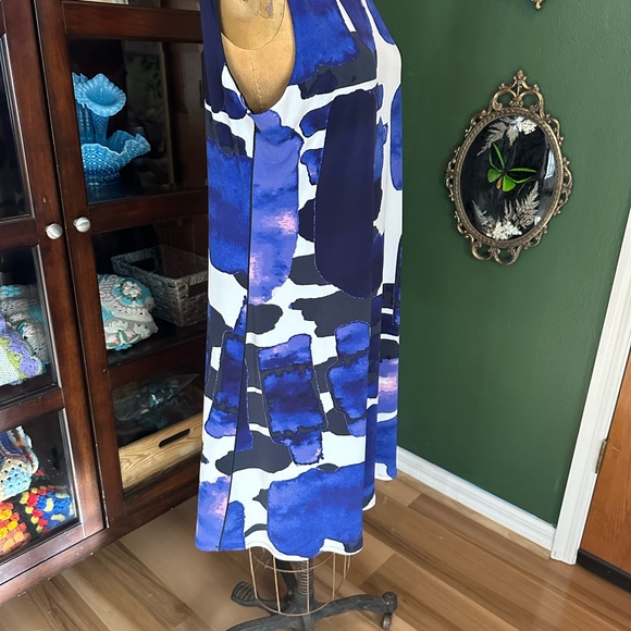 Eva Varro Blue and White Midi Dress - Picture 4 of 6